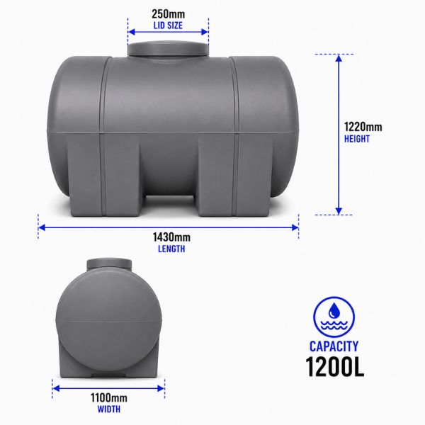 Horizontal 1200L Storage Tank